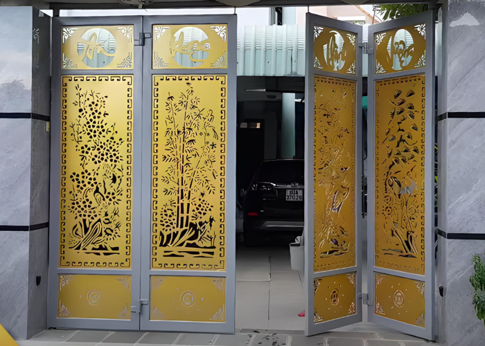Cổng tự động 4 cánh lắp đặt tại Trảng Bom - Đồng Nai